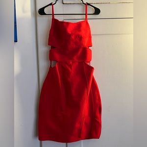 Red Mini Dress, stretch material, size 1X. Never worn. Brand new.